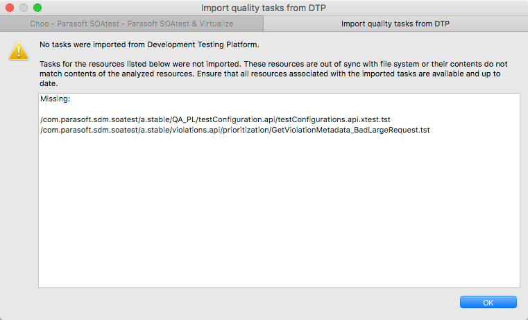 SOAtest and Virtualize 2021.2 > Importing Results into the UI > no-tasks-imported-soatest.png