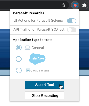 SOAtest and Virtualize with CTP 2021.2 > SOAtest Smart API Test Generator Usage > parasoft-recorder-start-assertion-mode-20202.png