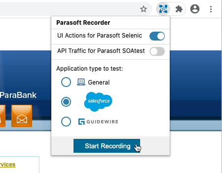 SOAtest and Virtualize with CTP 2021.2 > SOAtest Smart API Test Generator Usage > parasoft-recorder-start-recording-ui-20201.png