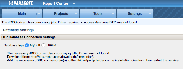 Parasoft DTP 2021.2 > Configuring the Database Connection > dtp-connecting-to-db-543.png