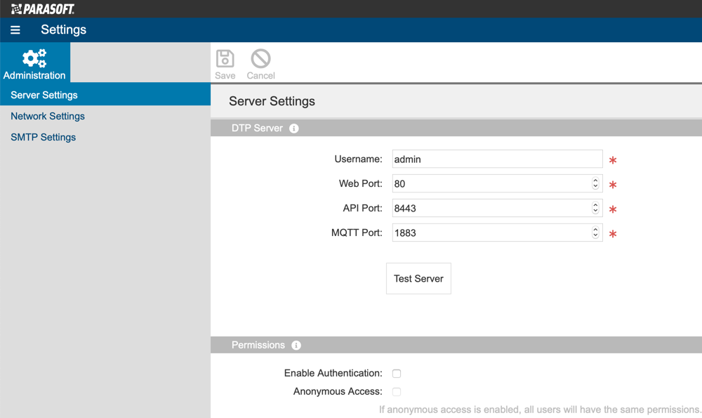 Parasoft DTP 2021.2 > Server Settings > sd-config-server-20202.png