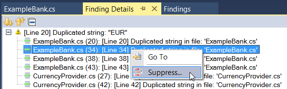 Parasoft dotTEST 2021.2 > Viewing Code Duplicate Analysis Findings > image2018-7-13_16-53-35.png