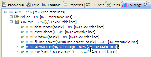Parasoft C/C++test Professional 2021.2 (Eclipse) > Exercise 8 - Reviewing Code Coverage Results and Expanding Code Coverage > 2.png
