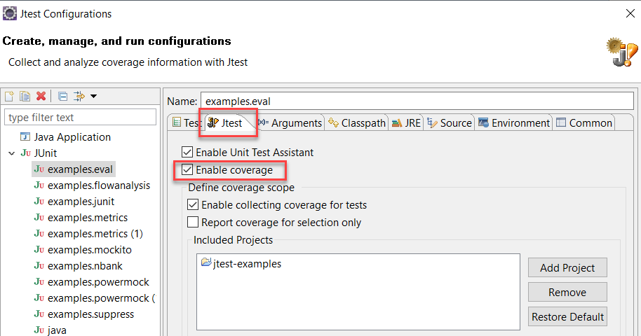 Parasoft Jtest 2022.1 > Collecting Unit Test Coverage in Eclipse > image2020-5-13_17-5-33.png