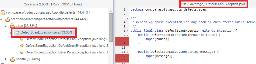 Parasoft DTP 5.3.0 > Coverage Explorer > dtp-coverage-explorer-viewing-source-coverage-2.png