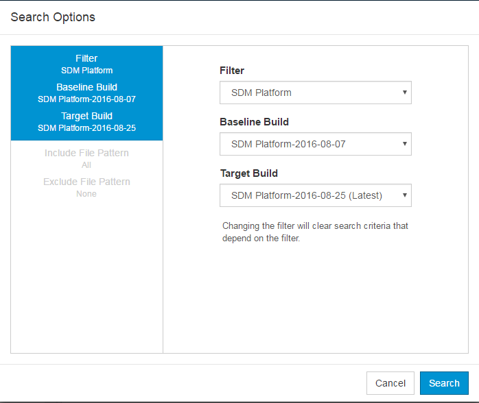Parasoft DTP 5.3.0 > Change Explorer > dtp-change-explorer-search-options.png
