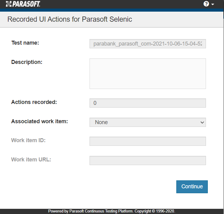 SOAtest and Virtualize 2023.2 > SOAtest Smart API Test Generator Usage > parasoft_recorder_selenic.PNG