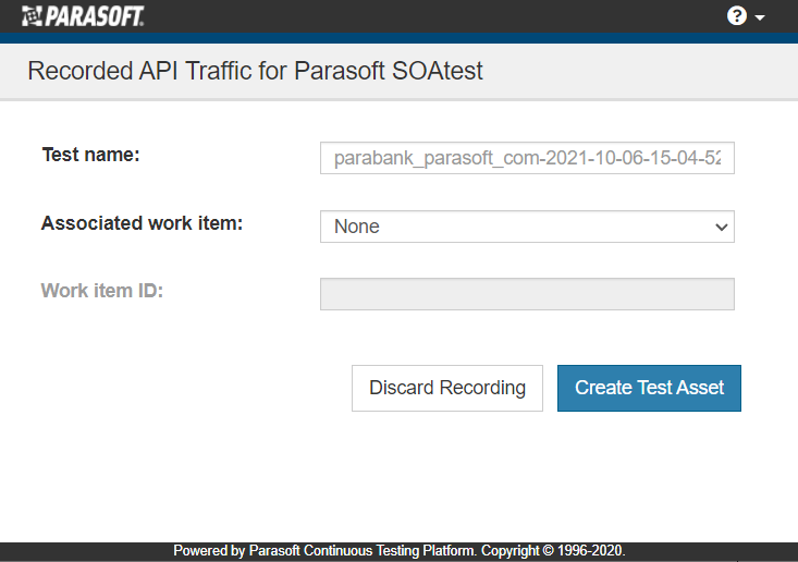 SOAtest and Virtualize 2023.2 > SOAtest Smart API Test Generator Usage > parasoft_recorder_soatest.PNG