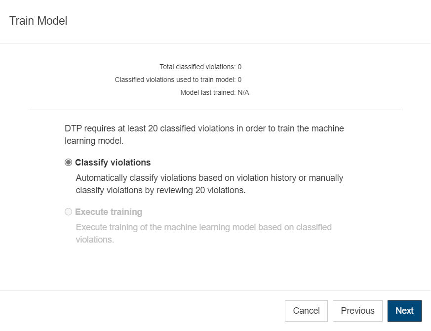 Parasoft DTP 2023.2 > Using the Machine Learning Feature - Predicting Violations to Fix > Violations_Machine-Learning_Train-Model-1.png