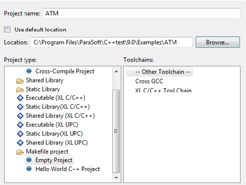 Tutorial Creating A C Test Project Parasoft C Test 10 3 3 Eclipse Parasoft Documentation