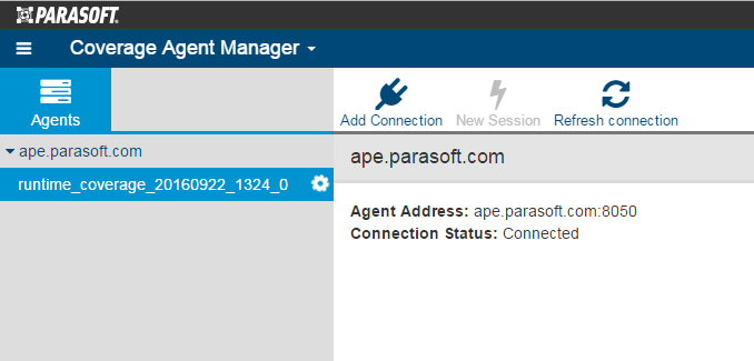 Parasoft DTP 5.3.3 > Using the CAM GUI > cam-connection-running.png