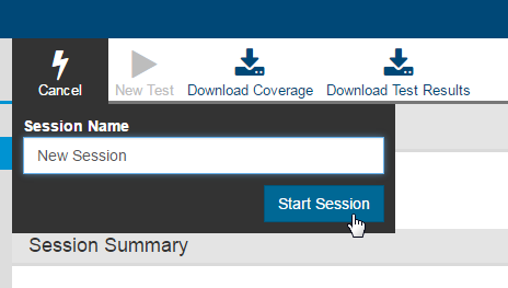 Parasoft DTP 5.3.3 > Using the CAM GUI > cam-new-session.png