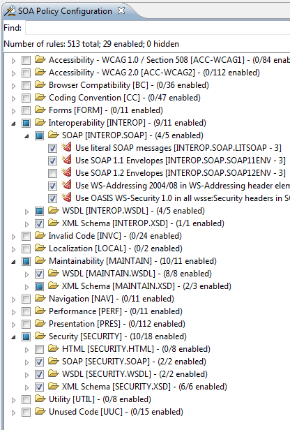 SOAtest and Virtualize with CTP 2025.1 > Design and Development Policy Enforcement > SOAPolicyConfiguration.png