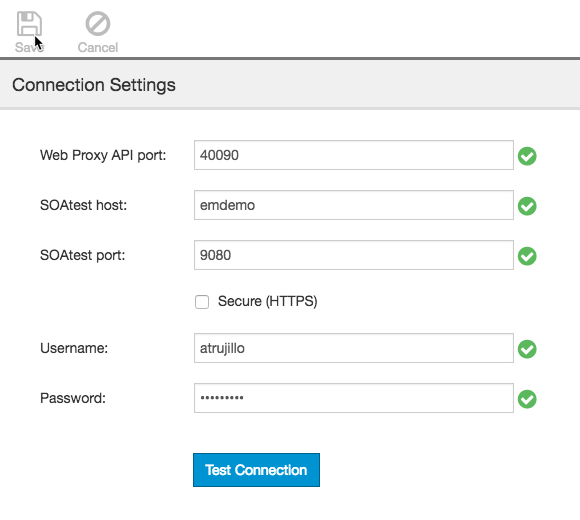 SOAtest and Virtualize with CTP 2025.1 > SOAtest Smart API Test Generator Tutorial > ssatg-tut-test-connection-config.png