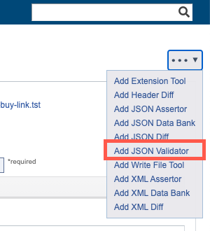 SOAtest and Virtualize with CTP 2025.1 > JSON Validator CTP > ctp-add-json-validator-menu-api-testing-20202.png