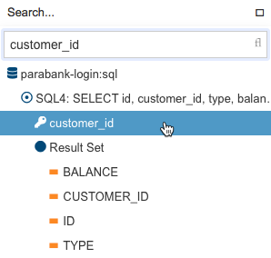 SOAtest and Virtualize with CTP 2025.1 > Extending and Reshaping Data > tda-tut-ext-shape-find-customer_id.png