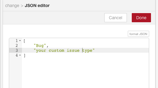 Parasoft DTP 5.3.3 > Policy Center Practice - Defects for JIRA 2.1 > config-custom-issue-types-jira-defects-code.png