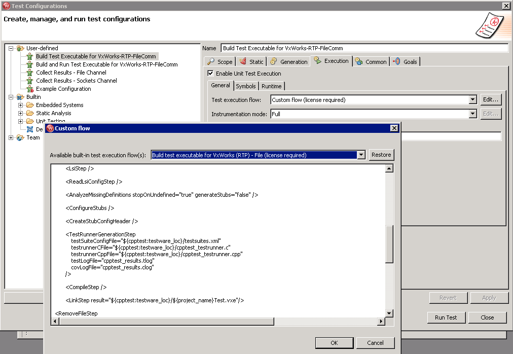 Wind River Workbench プロジェクトの直接テスト Parasoft C Test 10 3 2 For Eclipse Japanese Parasoft Documentation