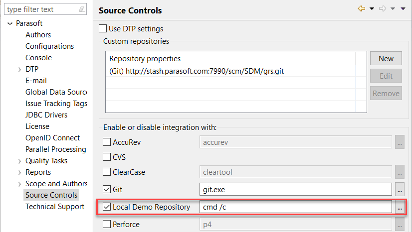 Parasoft C/C++test Professional 2024.1 for Eclipse (Chinese) > Adding a Custom Source Control Integration > image2020-1-13_15-40-44.png