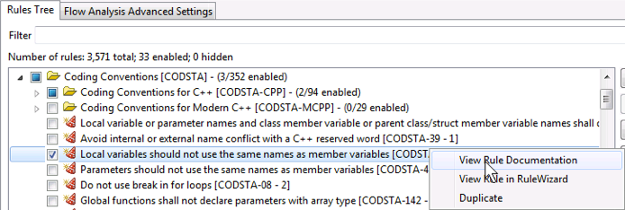 Parasoft C/C++test Professional 2024.2 for Visual Studio (Japanese) > Exercise 4 - Creating Custom Standard Configurations > cpptest-tut-create-viewDocs-1040.png