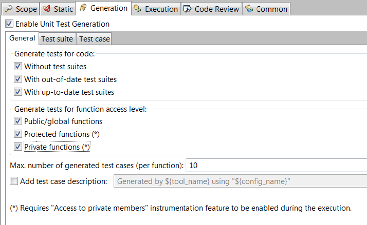 Parasoft C/C++test Professional 2024.2 for Visual Studio (Japanese) > Exercise 13 - Generating Unit Tests Using Factory Functions > generation1.png