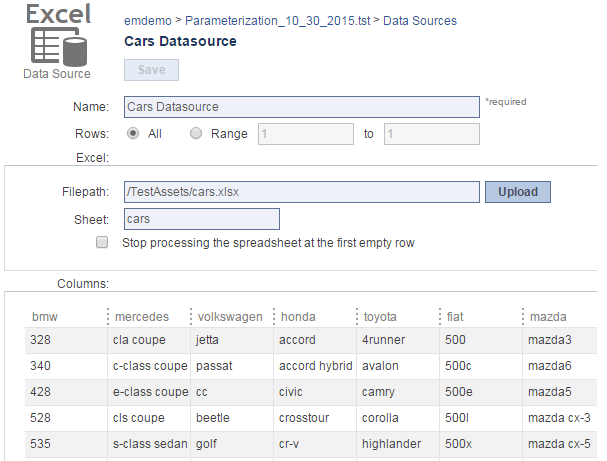 データ ソースおよびデータ バンクの値を使用したパラメータライズ Parasoft Ctp 3 0 Japanese Parasoft Documentation