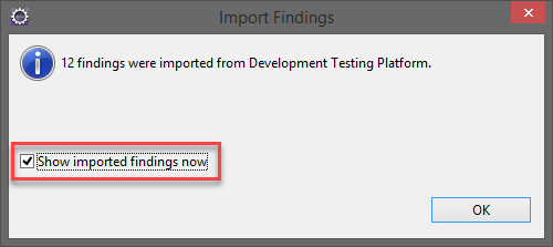 Parasoft dotTEST DTP Engine 10.3.1 > Importing Findings > import_findings_eclipse_general_1.png