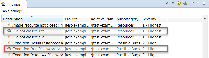 Parasoft Jtest 10.4.0 > Suppressing Findings > image2018-7-17_11-9-45.png