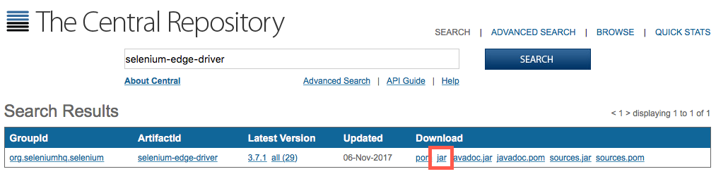 SOAtest and Virtualize 9.10.4 with CTP 3.1.1 > About the Selenium WebDriver Engine > download-webdriver-maven-central-repo.png