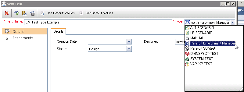 SOAtest and Virtualize 9.10.4 with CTP 3.1.1 > Environment Manager Test Type for HP ALM Quality Center 1.0 > using-em-test-type-qc11-2.png