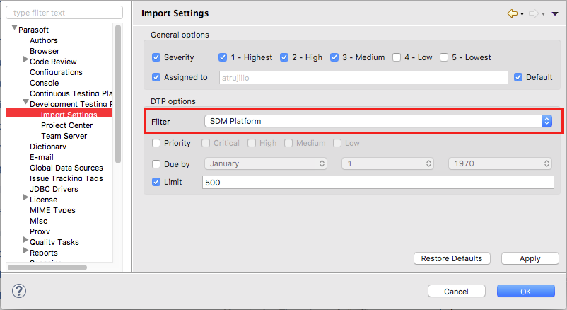 SOAtest and Virtualize 9.10.5 > Importing Results into the UI > config-dtp-filter-soatest.png