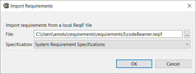 Importing from a file Importing from a file