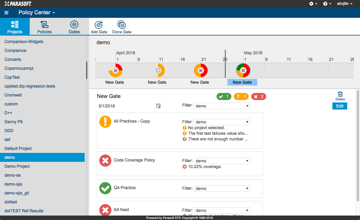 Parasoft DTP 5.4.0 > Welcome to Parasoft DTP > policy-center-fda.png