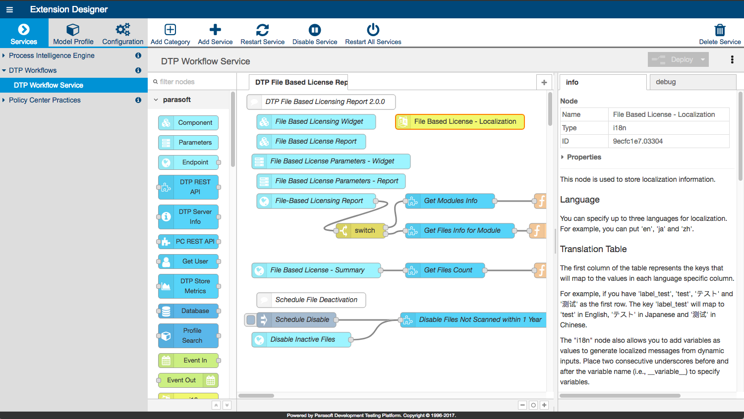 Parasoft DTP 5.4.1 > Working with Flows > sd-usage-config-services-540.png