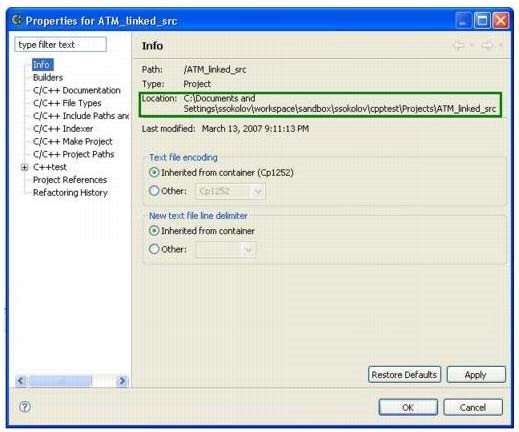 Parasoft C/C++test Professional 10.4.2 (Eclipse) > Variable Definitions > properties por atm_linked_src.jpg