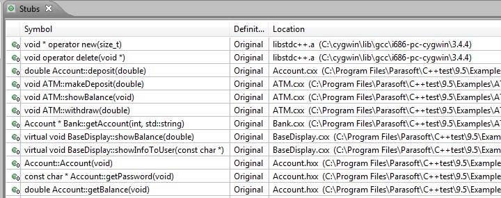 Parasoft C/C++test Professional 10.4.2 (Eclipse) > Exercise 3 - Reviewing Stub Information > 13.jpg