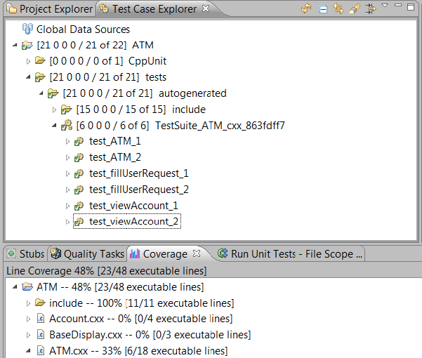 Parasoft C/C++test Professional 10.4.2 (Eclipse) > Exercise 8 - Reviewing Code Coverage Results and Expanding Code Coverage > 4.png