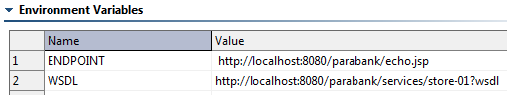 SOAtest and Virtualize 9.10.6 with CTP 3.1.2 (Chinese) > Running Tests in Different Environments > EnvironmentVariables.png