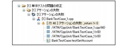 Parasoft C/C++test Professional 10.4.3 for Visual Studio (Japanese) > Exercise 14 - Executing Existing CppUnit Tests Under C++test > ct_ut.23.1.57.jpg