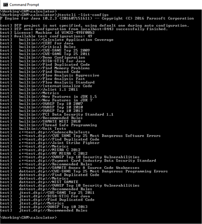 CAM チュートリアル初期セットアップ - Parasoft DTP 5.4.3 (Japanese) - Parasoft ...