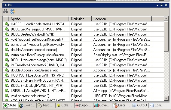 Parasoft C/C++test Professional 2020.1 (Visual Studio) > Exercise 3 - Reviewing Stub Information > A9R4C35.jpg