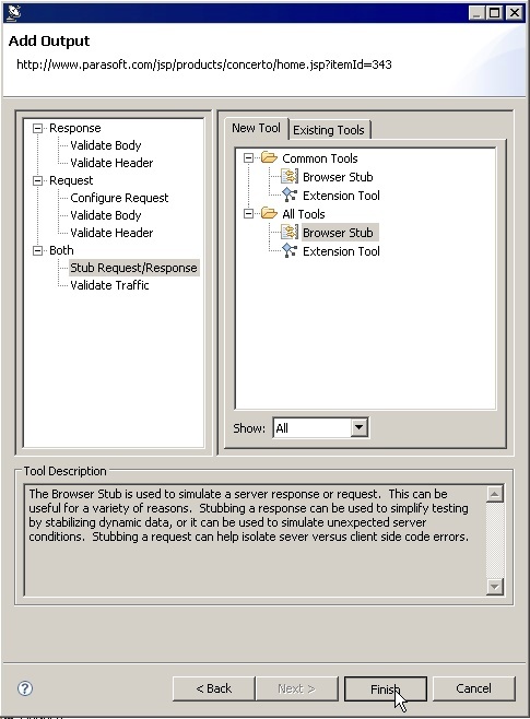SOAtest 2020.1 > Stubbing Test Requests and Responses > add output2.jpg
