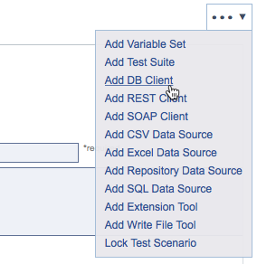 SOAtest and Virtualize with CTP 2020.1 > DB Client Tool in CTP > add-db-client.png