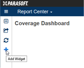 Parasoft DTP 2020.1 (Japanese) > アプリケーション カバレッジのための DTP の準備 > cam-tutorial-create-cov-dash-add-widget1.png