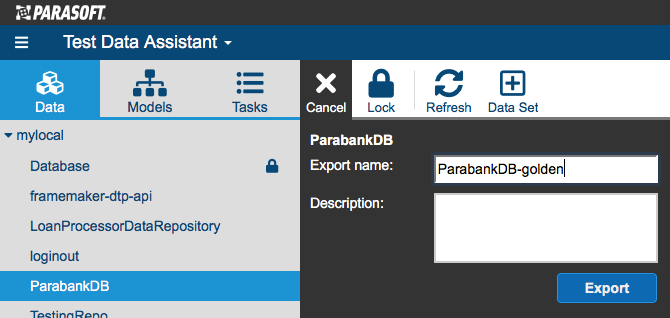 SOAtest, Virtualize, and CTP 2020.1 (Chinese) > Capturing and Managing Test Data > tda-tut-export-golden-repo.png