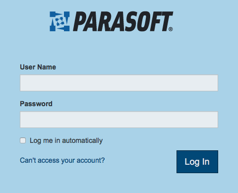 Parasoft DTP 2020.2 > Opening and Licensing DTP > dtp-login.png