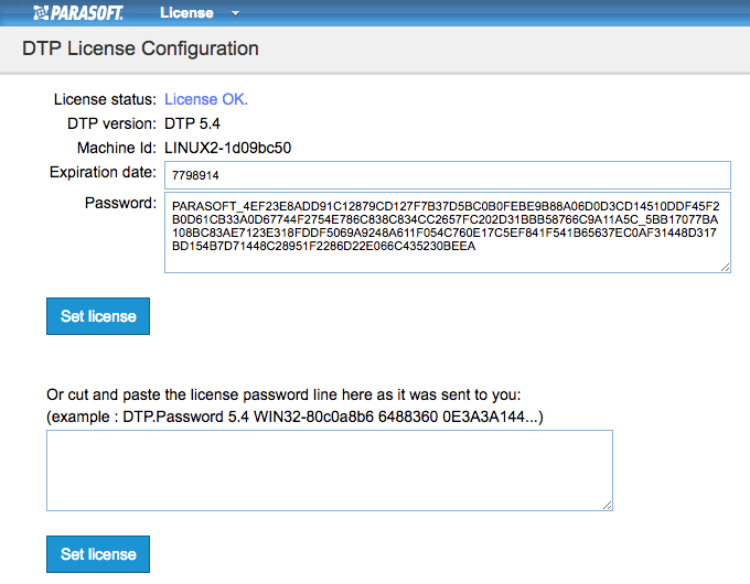Parasoft DTP 2020.2 > Opening and Licensing DTP > dtp-set-license-542.png