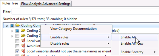 Parasoft C/C++test Professional 2020.2 for Visual Studio (Chinese) > Exercise 4 - Creating Custom Standard Configurations > cpptest-tut-create-enableAll-1040.png